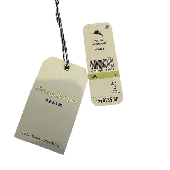 Tommy Bahama Womens New White Ana Twill Ankle Jeans 4 - Picture 6 of 6